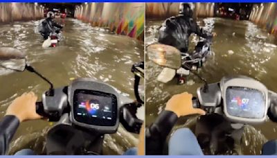 Watch Ola Electric Scooter Wade Thru Water While Hero Splendor Stalls