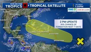 Eye on the tropics: Watching a disturbance in the Atlantic