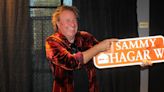 Sammy Hagar gets new street sign and his high school diploma during opening of Stage Red