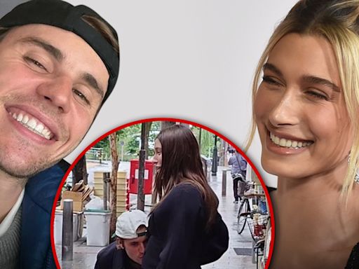 Justin Bieber Kisses Wife Hailey's Pregnant Belly in Japan