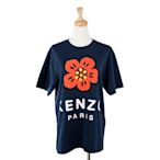 Kenzo X Nigo 聯名新款海棠花圖騰可愛英文字母短䄂寬版男款T恤 (藍色)