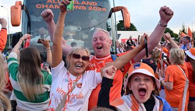 Armagh GAA homecoming: Celebrations in full flow as thousands gather at Carrickdale Hotel