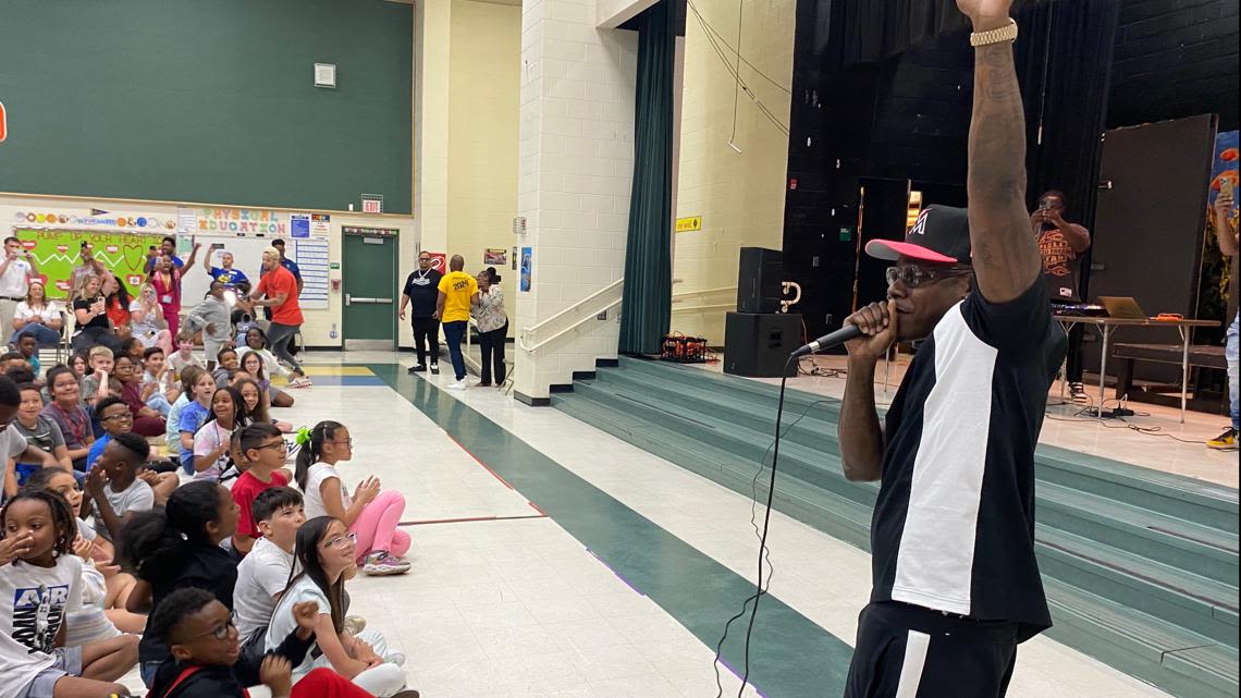DaBaby surprises students at two Charlotte elementary schools