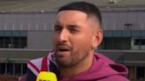 BBC Wimbledon commentator Kyrgios changes from bold outfit into England hoodie
