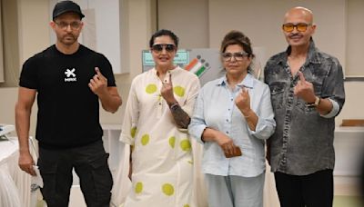 Hrithik Roshan has a special message for all voters as he steps out with family to cast vote for Lok Sabha Elections 2024; WATCH