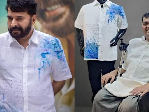WATCH: Mammootty keeps his promise to a specially-abled fan; wears shirt gifted by him