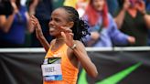 Beatrice Chebet of Kenya runs a world record in the women's 10,000 at the Pre Classic