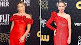 Margot Robbie and Emily Blunt Twin in Red at Critics Choice Awards