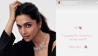 Mommy-to-be Deepika Padukone to go LIVE for her fans tomorrow on Instagram