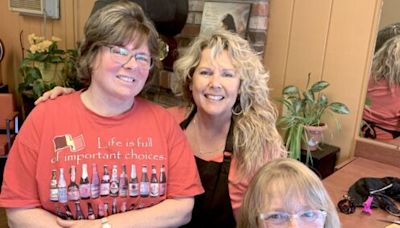 ‘Touching day’: Local beautician helps two women make generous donation to Locks of Love