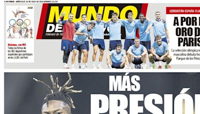 Portada de Mundo Deportivo del miércoles 24 de julio de 2024