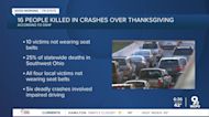 16 people killed in Ohio crashes over thanksgiving travel week