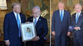 Netanyahu gifts Trump 'total victory' hat and framed photo of Gaza child hostage