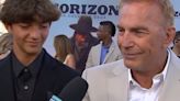Kevin Costner gets emotional hearing son Hayes talk about film Horizon