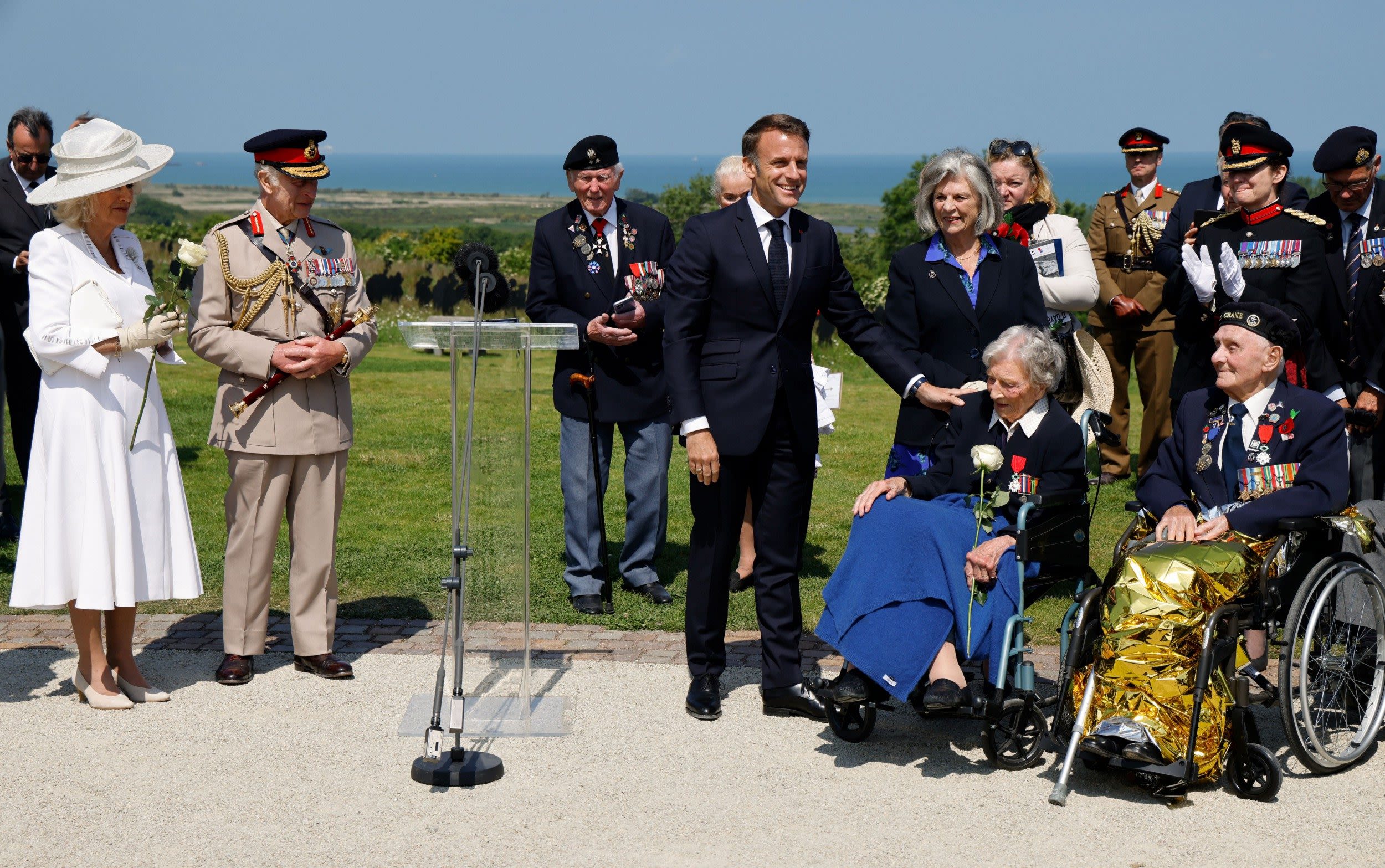 Macron presents Légion d’honneur to 104-year-old Wren officer who plotted D-Day landings