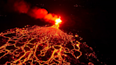 Iceland volcano: Astonishing footage of spewing lava captured by a drone