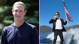 Mark Zuckerberg Flies U.S. Flag While Surfing in Tux and Sipping from Can: 'Happy Birthday, America!'