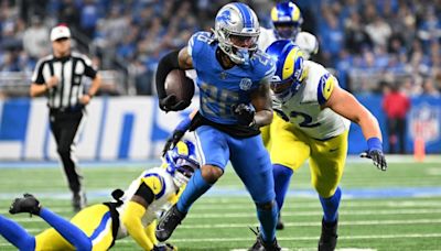 Lions vs. Rams player props, AI prediction, NFL odds, SNF picks: Jahmyr Gibbs over 53.5 rushing yards