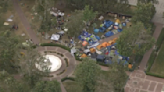 Protester camps remain on college campuses as graduation events near