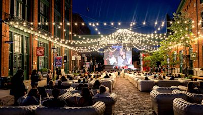 Here's what it's like at the outdoor movie festival in Toronto's Distillery District