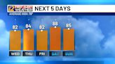 More humid today; storm chances later this week