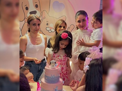 Soha Ali Khan Celebrates Daughter Inaaya's 7th Birthday With Animal-Themed Cake - See Pics