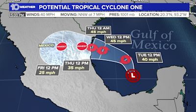 Tracking the Tropics: Disturbance in Gulf tracked as Potential Tropical Cyclone 1