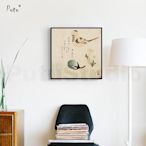 藝術微噴靜物茄子小鳥掛畫牆畫日本浮世繪日式現代餐廳裝飾畫