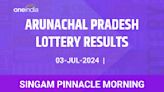 Arunachal Pradesh Singam Pinnacle Morning Winners July 3 - Check Results Now