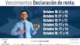 Declaración de renta en Colombia: vencimientos octubre 10 al 14