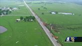 Livestock can also fall victim to tornado damage with debris spread across fields