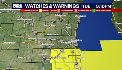 Wisconsin severe weather threat; tornado watch for SE Wisconsin