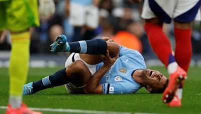 Manchester City midfielder Rodri, who criticised packed schedule, ruled out for season with injury