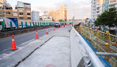 第一階段搶修通車 中山高架道路仍禁行20噸以上車輛