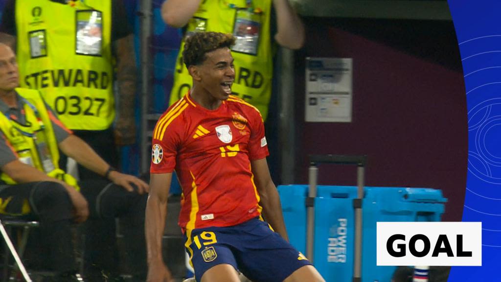 Euro 2024 video: Lamine Yamal scores 'unbelievable' equaliser for Spain