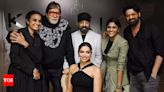 Amitabh Bachchan poses with Deepika Padukone, Prabhas, and Kamal Haasan; describes the moment as 'simply intoxicating' | Hindi Movie News - Times of India