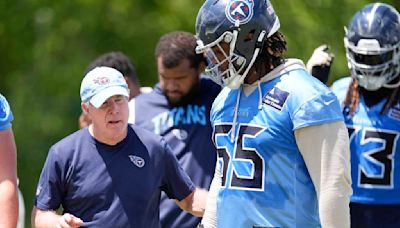 The Titans wrap offseason program with rookie left tackle JC Latham last off field