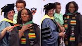Graduating mom gets master's hood from 3-year-old son: 'I hope he never forgets it'