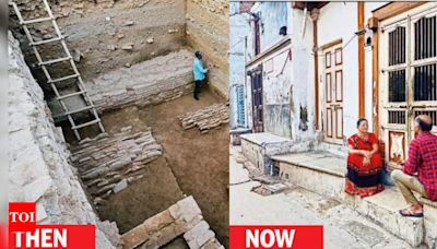 Gujarat: Excavation reveals space for socializing | Ahmedabad News - Times of India