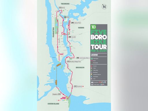 NYC Five Boro Bike Tour 2024: Street closures
