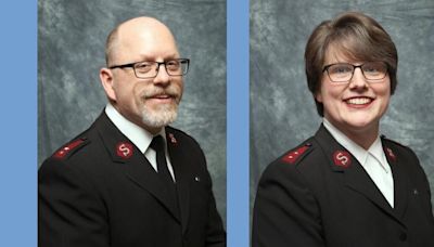 New husband and wife leadership at Rome Salvation Army