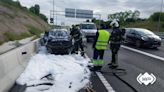 Arde un coche en la Autopista a la altura de Oviedo