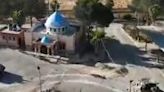 In this image grab from video released by the army, Israeli tanks are seen entering the Palestinian side of the Rafah border crossing between Egypt and Gaza, the main entry point for aid deliveries to the besieged territory