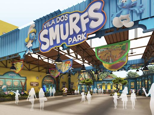 Veja imagens do projeto do Vila dos Smurfs Park, que abre em São Paulo em 2025