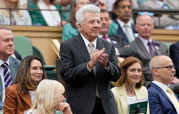 Actor Dustin Hoffman and Super Bowl winner Patrick Mahomes among celebrities at Wimbledon