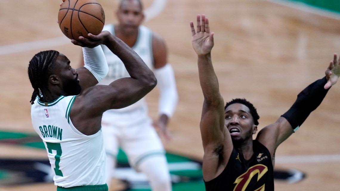 Brown, White lead Celtics' 3-point onslaught, powering Boston to 120-95 Game 1 win over Cavaliers