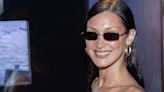 Bella Hadid beats the South of France heat in a spaghett-strap mini dress