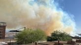 Fire crews battle large mulch fire in south Phoenix