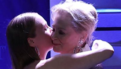 Jean Smart receives the National Equality Award from Hacks co-star Hannah Einbinder at Human Rights Campaign Dinner 2024 in LA