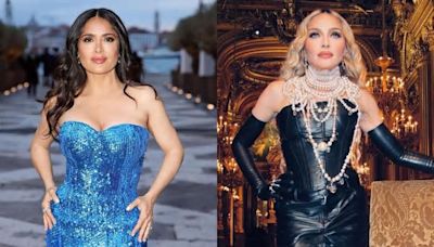 Al estilo Frida Kahlo: Madonna invita a Salma Hayek a su último concierto en CDMX